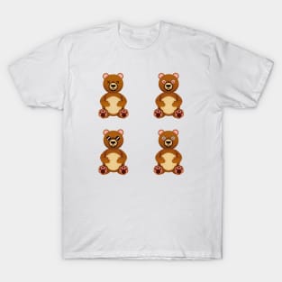 Grizzly Bears Pixelart #001 T-Shirt